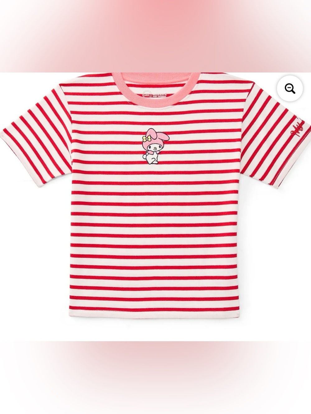 NWT Wonder‎ Nation Hello Kitty My Melody Striped Tee Girls S 6/7 Red Pink